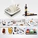 Collapsible Dish Drying Rack with Drain Board【New Version】 Portable Dinnerware/Glassware/Tableware Organizer - Perfect for Small Kitchen,Camper, RV,Caravan,Travel (Elegant Gray)