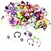 Coolrunner Wholesale Multicolor 80 Flexible Lip Tongue Eyebrow Bar Rings Barbell Piercing Body Jewelry