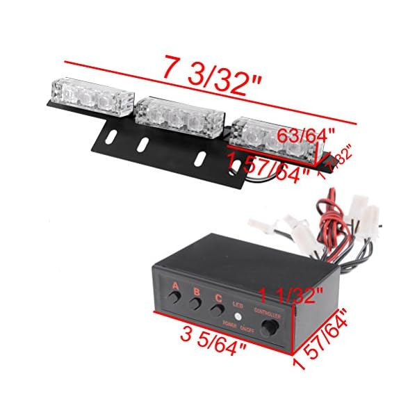 3-Flashing-Modes-Amber-White-54-LED-Warning-Hazard-Construction-Strobe-Light-Control-Module-Mounting-Bracket-Bar-Pickup-Truck-SUV-Boat-Set-of-6 3-Flashing-Modes-Amber-White-54-LED-Warning-Hazard-Construction-Strobe-Light-Control-Module-Mounting-Bracket-Bar-Pickup-Truck-SUV-Boat-Set-of-6