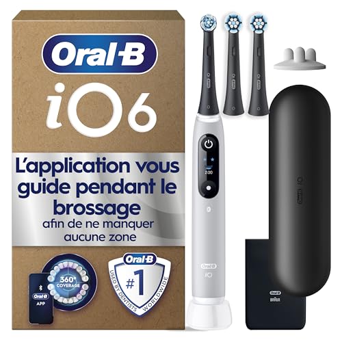 Oral-B Brosse A Dents Electrique iO 6 Grise, 3 Brossettes, 1 Étui De Voyage