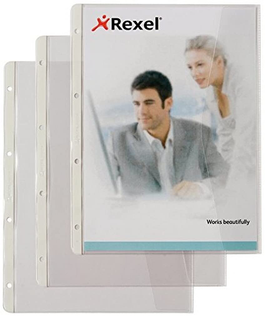 Rexel ACCO - GBC Deutschland 227784 Document Wallets with Flap Standard Perforation A4 PVC File Lightly Grained 0.12 mm