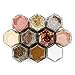 Gneiss Spice Small Empty Magnetic Spice Jars | Create a DIY Hanging Spice Rack on Your Fridge | Includes Hexagon Glass Jars, Magnetic Lids + Spice Labels (10 Small Jars, Black Lids)