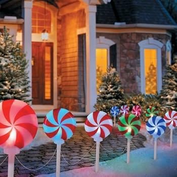 Amazon.com : Christmas Lawn Decorations - Hanging Candy Canes (Set of