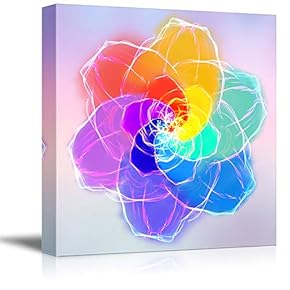 Wall26-Canvas Wall Art-Abstract Color Flower for Bedroom-Giclee Painting Wall Bedroom Living House Decoration Home Art - 12x12 inches