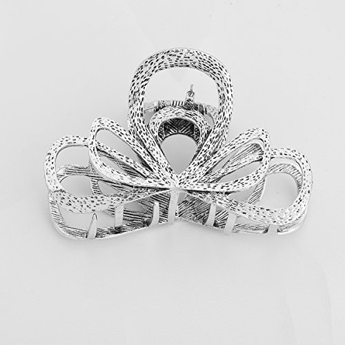 IPINK Women's Vintage Metal Claw Hair Clip Antique Silver,Champagne (003) - Thumbnail 4