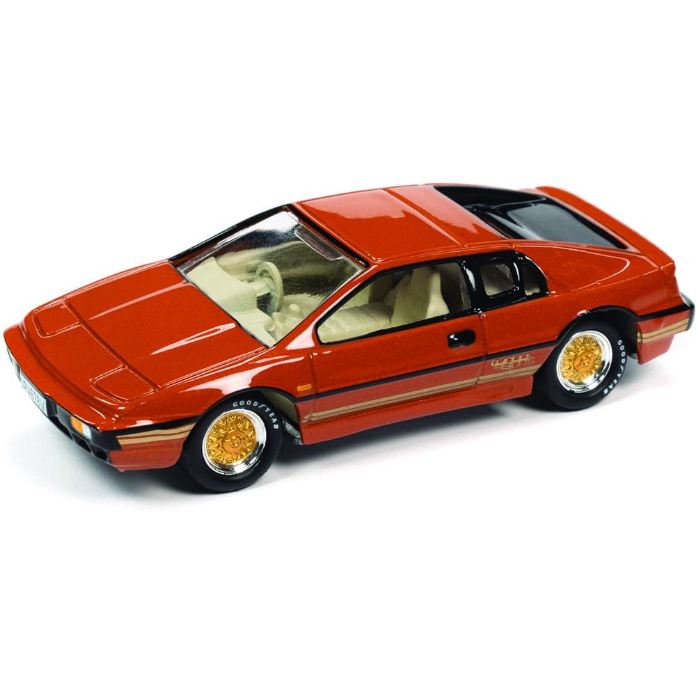 1980 Lotus Turbo Esprit S3 Orange Metallic with Stripes James Bond 007 "for Your Eyes Only (1981) Movie Pop Culture 2022 Release 1 1/64 Diecast Model Car by Johnny Lightning