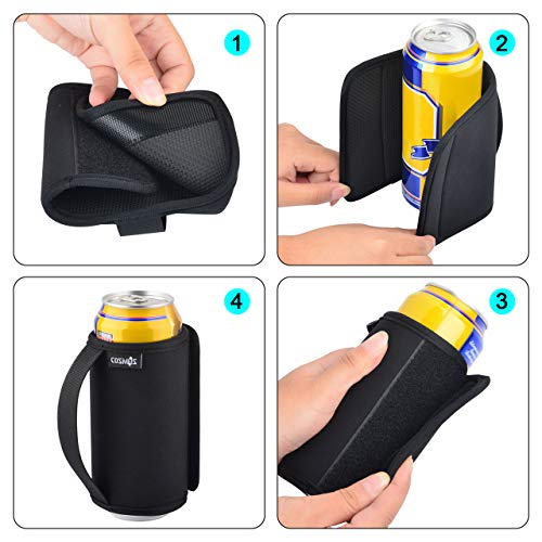 image for CM Reusable Can Sleeve Anti-Slip Neoprene Beer Can Insulator Cover wit