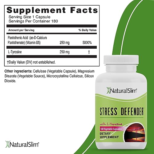 NaturalSlim Stress Defender L Tyrosine & Pantothenic Acid (Vitamin B5