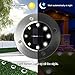 Elfeland Solar Ground Lights 8 LEDs Solar Lights Outdoor Waterproof Auto On/Off Landscape Spike Lawn Light Pathway Light Solar Powered Disk Light for Yard Deck Lawn Patio Walkway (White-4 Pack)