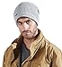 LETHMIK Merino Wool Slouchy Beanie,Mens&Womens Long Warm Winter Hat Mesh Knit Cap Skully Light Grey