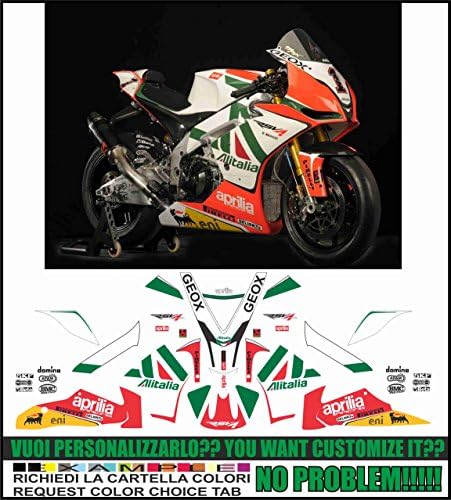 Kit adesivi decal stikers APRILIA RSV4 REPLICA ALITALIA BIAGGI STRADA (ability to customize the colors) …