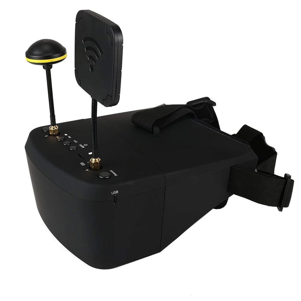 Photo 1 of EV800D FPV Goggles with DVR 5.8G 40CH 5 Inch 800x480 Build in Antenna Battery for Analog FPV Camera and Transmitter FPV Drone RC Car