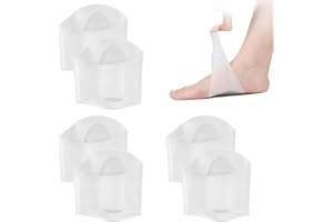 JIAYUYUARPY 3 Pairs Arch Support Socks for Women Men, Soft Silicone Clear Reusable Arch Sleeves for Flat Foot Pain Relief Sup