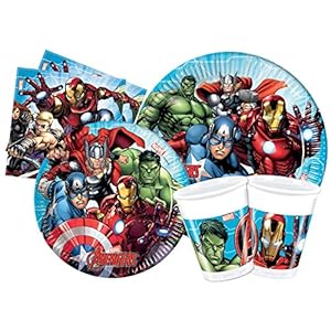 Kit Party Tabla Disney Avengers Mighty L (24 persone) multicolor