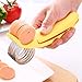 Yamde Hand Held Banana Slicer Chopper Cucumber Cutter for Fruit Salads,plastic Handle/Stainless Steel Blade