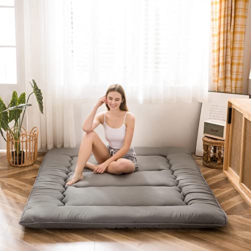 MAXYOYO Japanese Floor Mattress Futon Mattress, Thicken Tatami Mat Sleeping  Pad Foldable Roll Up Mattress Boys