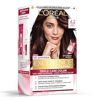 L'Oreal Paris Excellence Creme Hair Color, 4.20 Golden Brown, 72ml+100g