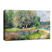 Canvas Wall Art Landscape at Beautiful by Pierre-Auguste Renoir Canvas Prints Home Artwork Decoration for Living Room,Bedroom - 12x18 inches