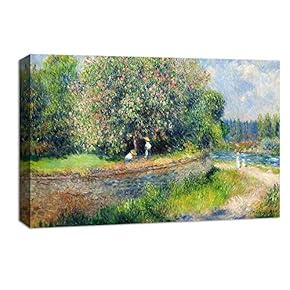 Canvas Wall Art Landscape at Beautiful by Pierre-Auguste Renoir Canvas Prints Home Artwork Decoration for Living Room,Bedroom - 12x18 inches