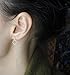 S.Leaf Threader Earrings Dangle Earrings Double Piercing Earrings Sterling Silver Thread Earrings for Women Heart/Butterfly/Circle Earrings (Circle_Silver)
