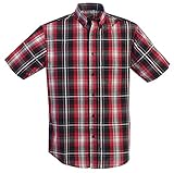Gioberti Mens Casual Plaid Short Sleeve Button Down Dress Shirt