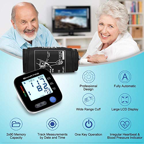 Blood Pressure Monitor Upper Arm - Digital Automatic Large Cuff BP Monitor for Home Use, 2 * 90 Memories, Storage Bag Included, FDA&CE Certificate - Thumbnail 2