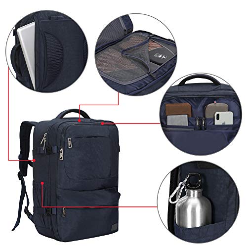 Hynes Eagle 44L Carry on Backpack Flight Approved Compression Travel Pack Cabin Bag - Thumbnail 5