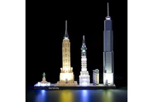 GEAMENT Upgraded Version Light Kit for New York City - Compatible with Lego Architecture 21028 Building Blocks Model (Model Set Not Included)