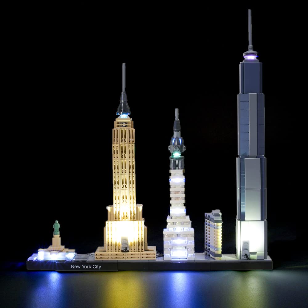 GEAMENT Upgraded Version Light Kit Compatible with LEGO New York City - for Architecture 21028 (Building Set Not Included)