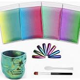 CHEAPART Chameleon Mica Powder 4 Colors, Color Shift Pigment for Resin | Holographic Chrome Shimmer for Epoxy Tumblers, Nail Art, Polymer Clay, Slime, Makeup and Acrylic Painting Candle Making