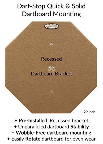 29" Professional Dartboard Backboard, Octagonal (Black)