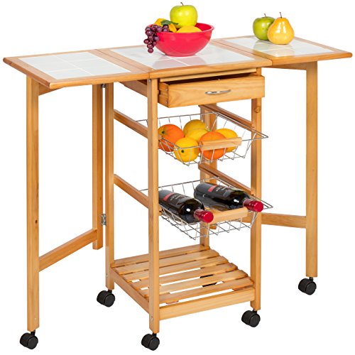 Buy Best Choice Products Portable Folding Tile Top Drop Leaf Kitchen