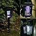 New & Improved Solar Powered Zapper- Enhanced Outdoor Flying Insect Killer- Hang or Stake in the Ground- Cordless Garden Lamp- Portable LED Machine- Best Stinger for Mosquitoes/ Moths/ Flies (Black)