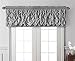VCNY HOME - Valance, Window Treatment with Rod Pocket, Modern Home Decor (Carmen Grey, 60