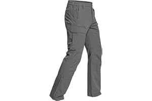 CARWORNIC Men's Quick Dry Tactical Hiking Pants Flex Water Resistant Lightweight Outdoor Fishing Cargo Work Pants 9 Pockets