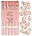 Rose Gold Bachelorette Party Supplies - Bridal Shower Decorations Rose Gold Balloons, Confetti Balloons & Foil Balloon - Bachelorette Party Favors Bride-to-Be Sash, Foil Curtain & Balloon Ribbon