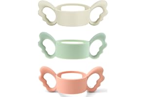 3PCS Bottle Handles has Easy Grip, Bottle Handles is Hollow Design, Easy Carry Lightweight (White Green Pink)