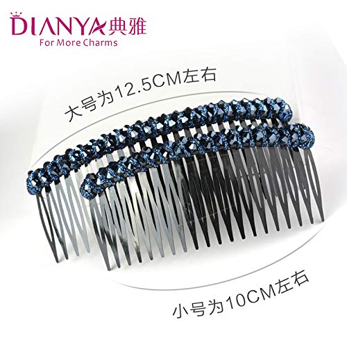 image for OLIJU 2018 Gold Beaded Plug Comb Hair Styling Clip Jewelry Bangs Acces