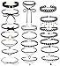 Bassion Choker Set, 20 PCS Womens Black Velvet Choker Necklace Set Classic Gothic Tattoo Lace Chokers