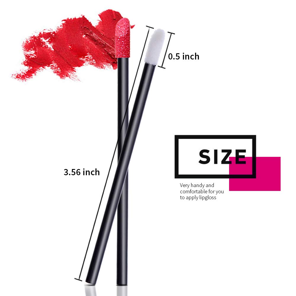 Teenitor 600 Pcs Disposable Lip Wands Applicator Lint Free Makeup Lipstick Lip Gloss Testers: Beauty