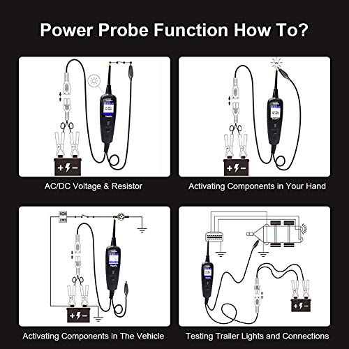 Car Circuit Tester Probe Kit Safego Automatic Electrical Diagnostic Circuit Breaker Finder 12V/24V Wire Tester/Load Tester/Volt Tester/Short Finder