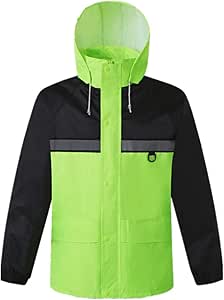 Winter Jacket Work Safety Protective Reflective Raincoat Sanitation Green Safety Rain Gear 