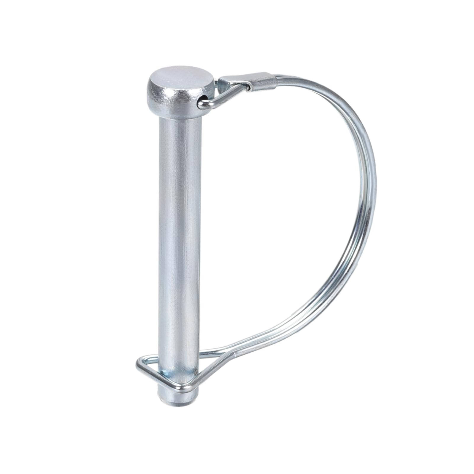 DTGN 9.2mm x 70mm (DxL) Shaft Locking Pin - 1Pack - Good for Farm Trailers Lawn - Carbon Steel Round Trailer Coupler Pin - Silver Tone