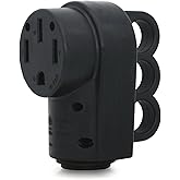 Veepeak 50 Amp RV Receptacle Female Replacement Plug NEMA 14-50R Heavy Duty 125V/250V 4 Prong Electrical Power Connector Exte