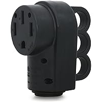 Veepeak 50 Amp RV Receptacle Female Replacement Plug NEMA 14-50R Heavy Duty 125V/250V 4 Prong Electrical Power Connector Exte