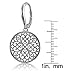Hoops & Loops 925 Sterling Silver 21mm Medallion Filigree Floral Daisy Flower Design Leverback Earrings, Silver