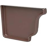 AMERIMAX Home Products 1920519 4-Inch Galvanized Left End Cap, Brown