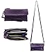 Befen Women’s Leather RFID Zip Around Large Smartphone Crossbody Wallet (Purple)
