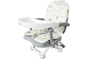 UBRAVOO Baby Booster Seat for Dining Table with Removable Tray & Cushion, 3in1 Portable Toddler Booster Seat, 4 Height Adjustable Travel High Chair for Babies and Toddlers