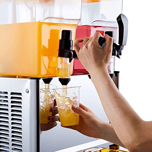 COZ 9.5 Gallon Commercial Drink Dispenser Machine, 280W Juice Machine Commercial with 2 Drink
